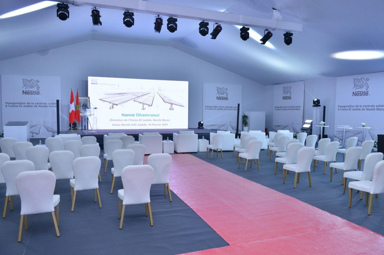Reception space for a professional event in Morocco